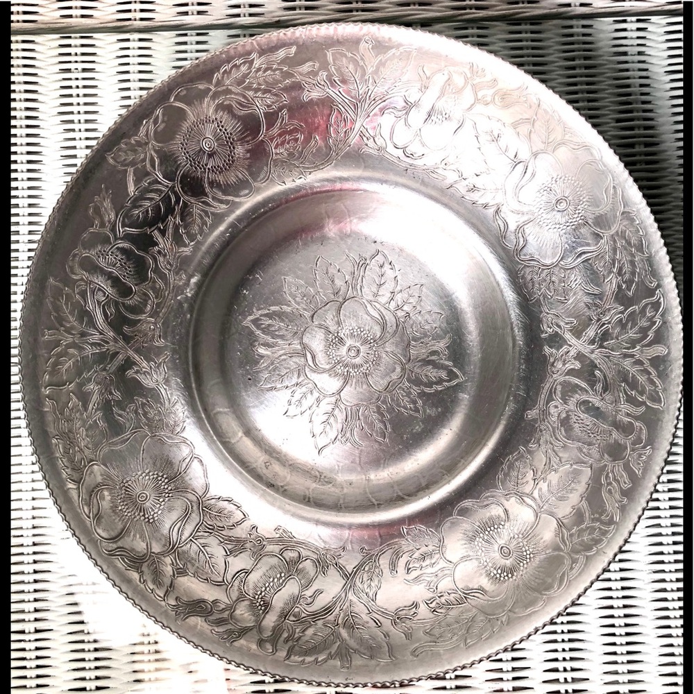 Vintage aluminum Serving bowl